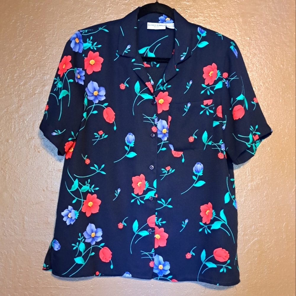 Alfred Dunner Floral Blouse Size 12P